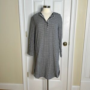 & Other Stories Gingham Shirt Dress Black & White Size 8